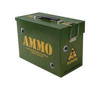 Kombat UK Army Toys Ammo Tin Storage Box for Kids - Perfect for Holding Army Soldiers or Toy Bullets - Green with a Hinge Flip Lid