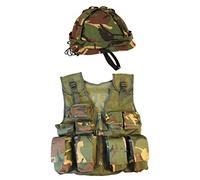 Kombat UK Kids DPM Assault Vest + Helmet Set - Camo, One Size