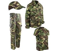 Kombat UK Kids Military Adventure Set, DPM Camouflage Jacket, Trousers, T-Shirt, Baseball Cap, Ages 3-13 (DPM, 5-6 Years)