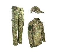 Kombat UK Kids Military Trooper Set, BTP Camouflage, UBACS Shirt, Trousers, Baseball Cap, Polycotton Ripstop (7-8 Years)