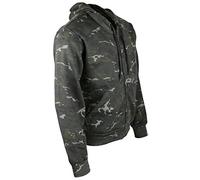 Kombat UK Men Camo Hoodie - Full Zip - BTP Black, Medium
