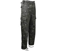 Kombat UK Men's Combat Trousers, Multicoloured (Btp Black), 34