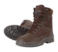 Kombat UK Men's Half Leather/Half Nylon Patrol Boots - MOD Brown, Size 10