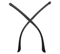 KOMBIUDA 1 Pair Eyeglass Temple Arms Replacement No Screw Clip-on Eyewear Frame Legs for Plastic Glasses and Sunglasses, Black, Sturdy Spare Parts for Eye Protection