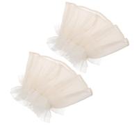 KOMBIUDA 1 Pair Mesh Cuff for Nail Photography White Mesh Soft Comfortable Sleeves Events