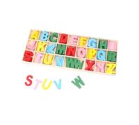 KOMBIUDA 1 Set Wooden Alphabet Educational Portable Craft Letters for Learning Play for Home Kindergarten Enhances Spelling Creativity and Imagination