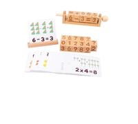 KOMBIUDA 1 Set Wooden Cognitive Learning for Early Education Alphabet and Math Puzzle Montessori Activity for Solid Construction
