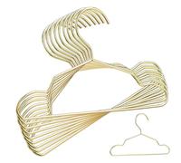 KOMBIUDA 10 Pcs Mini Metal Pet Apparel Hangers with Slip Space Saving Dog Coat Hangers for Small Clothing Gold Colored Drying Rack for Cats and Dogs for Pet Shops and Home Use