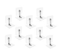 KOMBIUDA 10 Sets Adhesive Furniture Wall Anchors and Cabinet Straps for Baby Proofing, No-Drill Anti-tip Dresser and Bookcase Safety Fixings, Strong Bond for Child Safety in Home Use