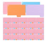 KOMBIUDA 100 Sheets Index Memo Pads, Binder Insertable Paper Notes | Quick Note Taking, Easy Page Tearing, School Projects and Creative Planners, Works with Gel Pens and Clips
