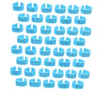 KOMBIUDA 100Pcs Blue Pigeon Leg Rings Digital Identification Foot Bands for Racing Pigeons and Poultry Lightweight Bird Bands for Easy Marking and Management of Cockatiels Parakeets and