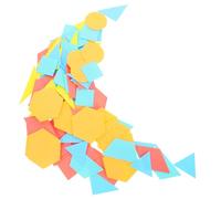 KOMBIUDA 100pcs Geometric Shape Pieces Learning for Math Manipulatives Teaching Tools for Shape Recognition and Cognitive Development Educational for Preschool and Kindergarten