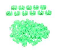 KOMBIUDA 100Pcs Green Numbered Pigeon Leg Bands Identification Rings for Homing Pigeons and Various Birds Easy to Use Foot Rings for Poultry and Doves