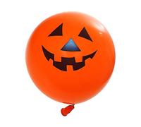 KOMBIUDA 100pcs Halloween Inflatable Pumpkins Decorations Standing Pumpkin Balloon Set Smiling Face 12 Inch Latex Balloons for Party Home Decor Scary Halloween Decorations