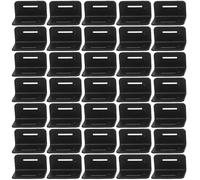 KOMBIUDA 100Pcs L-Shaped Black Corner Edge Protectors for Cargo Strap Protection, Plastic Cord Guard Compatible with Flat Straps Up to 2Cm Width, Heavy-Duty Packaging and Shipping Safety