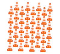 KOMBIUDA 100pcs Mini Traffic Roadblock Cones Educational Sign for Learning Traffic Safety Enhancing Creativity Critical Thinking Play Activities
