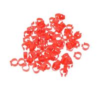 KOMBIUDA 100Pcs Poultry Leg Rings Foot Bands for Chickens Ducks Geese Reusable Identification Marking Bands for Small Poultry Breeds