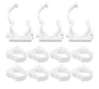 KOMBIUDA 100pcs PVC Pipe Clamps Tube Holders for Water Electrical Engineering Hose Fixing Clips with Vibration-Damping Inserts for Secure Pipe Support