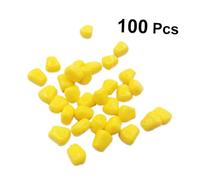 KOMBIUDA 100pcs Simulation Corn Baits for Carp Fishing Floating Artificial Bionic Corn Lures Lifelike Yellow Soft Baits for Freshwater Angling Reusable Fishing Tackle