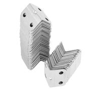 KOMBIUDA 100PCS Small Metal Corner Brackets Adjustable Joint Connectors for Wood Furniture Table Top Fasteners Sectional Couch Countertop Joint Reinforcements