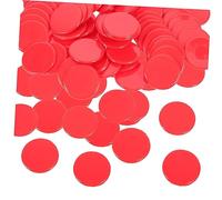 KOMBIUDA 100pcs Solid Color Bingo Chips Game Markers for Counting for Bingo Gambling Smooth Surface Reusable for Math Learning and Games