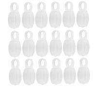 KOMBIUDA 100pcs White Plastic Windproof Clothes Hooks for Wardrobe Laundry Clips with Stable Fixing Buckles Multipurpose Hanging Tool for Drying Poles Embroidery Frames Closet Rods