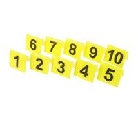 KOMBIUDA 10Pcs Acrylic Crime Scene Number Tents Evidence Markers for Halloween Party Decorations Reusable Table Numbers for Detective Games Wedding Banquets and Adults