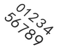 KOMBIUDA 10pcs Acrylic Self-adhesive 3d Raised House Numbers 0-9 Matte Black 7x4.6cm for Front Door Mailbox Apartment Address Signs