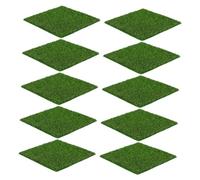 KOMBIUDA 10pcs Artificial Moss Mat Fake Green for DIY Miniature Garden Flexible Design for Seasonal Home Wall Decor and Crafts Synthetic Material