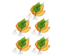 KOMBIUDA 10pcs Betta Bed Leaf Hammock with Suction Cup Plastic Fish Resting Pad for Aquarium Breeding and Spawning Realistic Leaf Design for Betta Guppy Shrimp Hiding and Habitat Enrichment