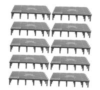 KOMBIUDA 10pcs Black Aquarium Bottom Filter Tray for Fish Tanks, Egg Crate Grid Isolation Plates for Efficient Undergravel Filtration, Aquarium Separation and Water Flow Management
