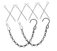 KOMBIUDA 10pcs Black Iron Hanging Chains with Dual Hooks Picture and Garden Pot Chains for Bird Cage Grow Lights Wind Chimes Planters Christmas Wreaths Stable and Stylish