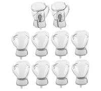 KOMBIUDA 10pcs Boxing Gloves Balloons Fight Party Decorations Boxing Gloves Decoration Birthday Foil Balloons Sport Theme White Aluminum Film