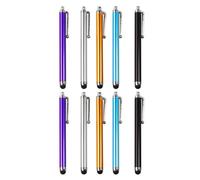 KOMBIUDA 10pcs Capacitive Stylus Pens for Touchscreen Devices High Sensitivity Tablet and Phone Stylus Pen Set Multi-color for Mobile and Tablet Use