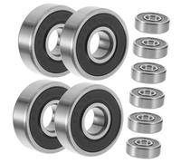 KOMBIUDA 10Pcs Deep Groove Ball Bearings Sealed Precision Small Roller Bearings for Electric Motors Garden Machinery and Appliances