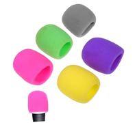 KOMBIUDA 10pcs Disposable Microphone Covers Sponge Protective Mic Sponge Covers with Strong Adaptability and Close Fit without Leakage for News Interviews and Ktv Use