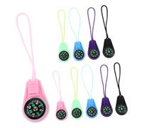 KOMBIUDA 10pcs Hiking Compass with Durable Plastic Stylish Lanyard for Outdoor Navigation Quick Orientation and Detailed Markings Portable Pocket Tool for Camping and Classroom Activities