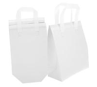 KOMBIUDA 10pcs Insulated Drink Packaging Bags for Milk Tea Juice Coffee Cake Food Carrier Lightweight Strong Thermal Takeout Bags for Cafes Bars Tea Shops