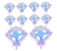 KOMBIUDA 10pcs Iridescent Shell Balloons for Summer Party Decorations Hawaiian Tropical Theme Ocean and Beach Party Supplies Easy to Use