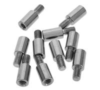 KOMBIUDA 10pcs Joystick Shaft Extension Rods for Gaming Joysticks 1.5cm Iron Silver Plated with Easy Installation for Fighting Games Players