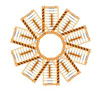 KOMBIUDA 10pcs Mini Traffic Signs for Educational Roadblock for Interactive Learning Traffic Safety Education Realistic Barricades for Group Play Construction Theme Activities