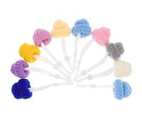 KOMBIUDA 10Pcs Mini Woolen Yarn Hats for Crawl Pets Stylish Warm Chicken Hat Ornaments Adjustable Small Pet Caps for Reptiles and Small Animals Winter Festival