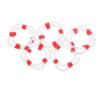 KOMBIUDA 10pcs Miniature Life Buoy Models Mediterranean Style Decorative Ornaments for Dollhouse and Home Decor Creative Accessories for Party Decorations