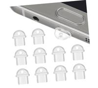 KOMBIUDA 10pcs Mobile Phone Charging Port Plugs Transparent Protective Dust Stoppers for Devices Simple Installation Prevents Dirt and Humidity Durable Design