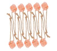 KOMBIUDA 10pcs Natural Mineral Salt Lick Blocks for Pets and Livestock Pre Drilled Easy Hang Chew Weatherproof Pink Salt for Horses Deer Cattle and Rabbits