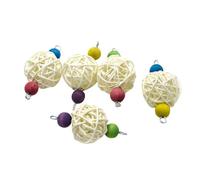 KOMBIUDA 10Pcs Parrot Rattan Ball Bird Bite Chewing for Caged Birds Educational Interactive for Parrots and Budgies