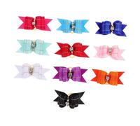 KOMBIUDA 10pcs Pet Hair Tie Double Bow Dog Hair Accessories Grooming Bows for Puppies Cats Rabbits Daily Wear Festival Gift
