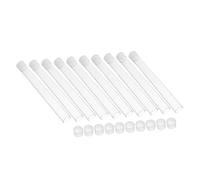 KOMBIUDA 10pcs Plastic Thermometer Protective Cases Portable Needle Safety Tubes for Home Clinic Travel Round Tube Storage for Hygienic Thermometer Organization
