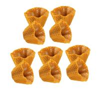 KOMBIUDA 10pcs Real Ice Cream Cones Simulated Tray Food Charms Mini Fake Ice Cream Cones