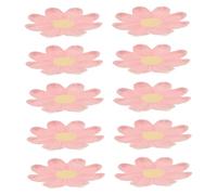 KOMBIUDA 10pcs Reusable Daisy Flower Paper Plates Groovy Floral Dessert Plates for Spring Birthday Shower Boho Tea Party Fun Easy Cleanup for Boys and Girls Celebrations